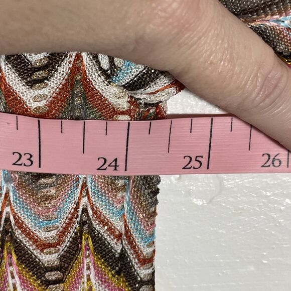 Anthropologie Hutch Keaton Sweater Coat Multicolor Knit Chevron Long Size XL - Picture 9 of 12